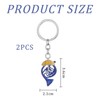 2 Pieces Horn Shaped Keychains, Retro Keychains, Decorative Metal Pendants,