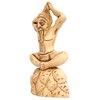 Purpledip Resin Statue Yoga Guru in Bhadrasana or Butterfly Stretch