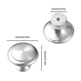 HAFRILY 4Pcs Drawer Knobs 23mm Cupboard Door Knobs Stainless Steel Round Cupboard Handles Drawer Handles with Screws for Kitchen Cabinet Drawer Bedroom Dresser Drawer