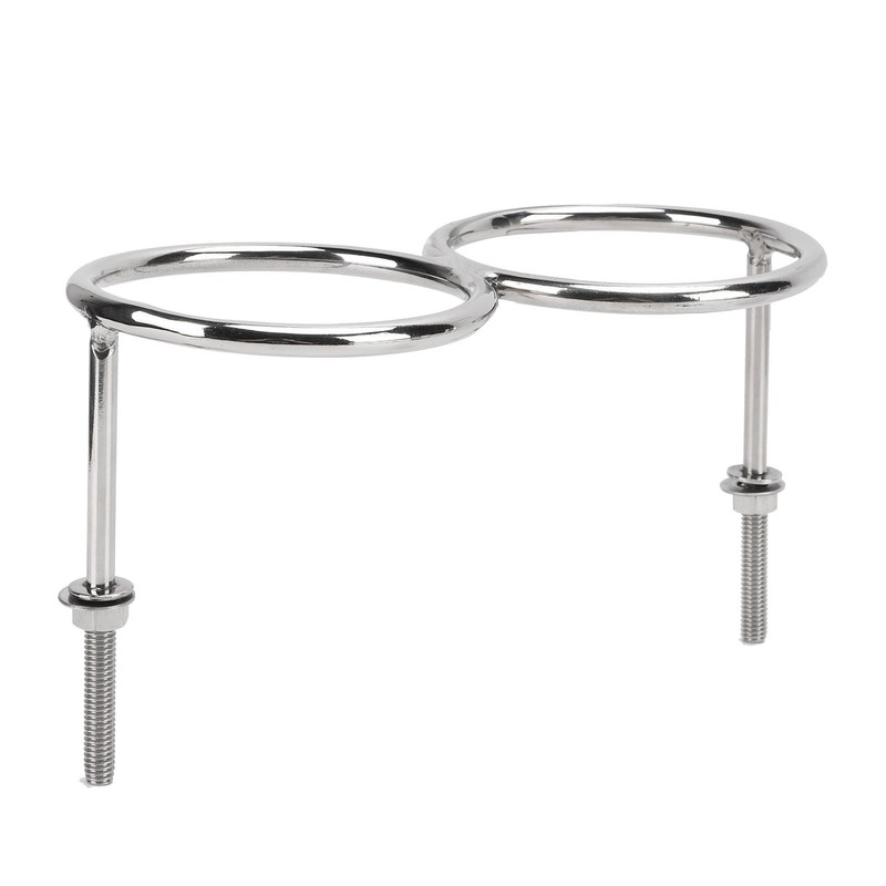 316 Stainless Steel Double Ring Cup Holder with Mounting Nut