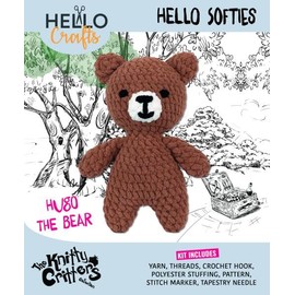 KNITTY CRITTERS Hello Softie - Hugo The Bear
