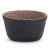 Seagrass Storage Basket, Natural Woven Storage Basket (Black 7 inch