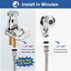 LukLoy 2 Pack Stainless Steel Shampoo Bowl Hose, 1/4" Thread
