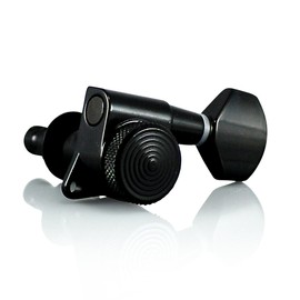 VANSON Tuners/Machine Heads V07SP Right Handed Black LOCKING (Set of 6) for Stratocaster, Telecaster, Jackson, Ibanez, BC Rich, Schecter (Right Handed, Black)