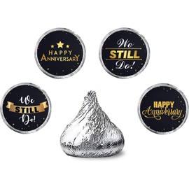 We Still Do Round Candy Sticker Wedding Anniversary Party Favors Sticker Labels Fit Chocolate Candy 160 PCS