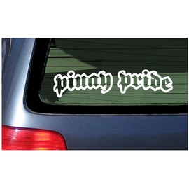Pinay Pride Vinyl Window Decal Sticker - White Filipina Philippines Pride