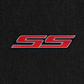 Lloyd Mats Heavy Duty Premium Red and Black Vinyl Binding Carpeted Floor Mats for Chevy SS 2014-2017 (Black, 2PC - Fronts)