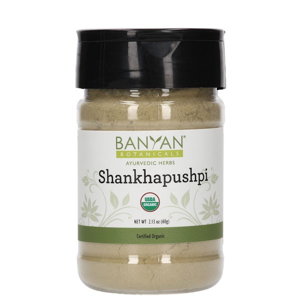 Banyan Botanicals Organic Shankhapushpi Powder – Convolvulus prostratus – for Promoting Brain Support, Calmness & More* – Spice Jar – Non-GMO Sustainably Sourced Vegan
