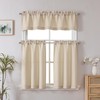 Chyhomenyc - Cenefa de lino sintético para ventanas, cortina de