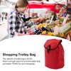 Red Folding Shopping Bag Waterproof Trolley Cart Handle Bag Reusable