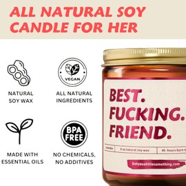 Friendship Gifts for Women | Lavender Vanilla Scented Candle for Best Friends | Friendship Gift for Him or Her | Best Friend Gift for Celebrating Her Birthday, Anniversary or Just Because