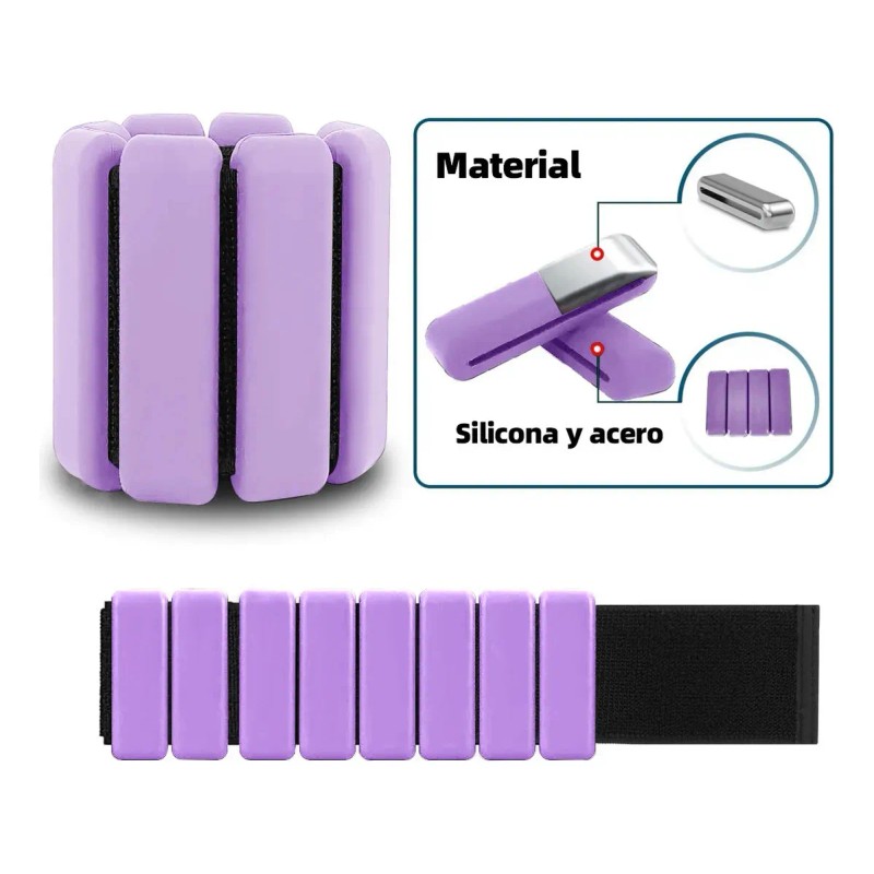 1kg Par Tobilleras Peso Muñequeras Pulsera Silicon Polainas