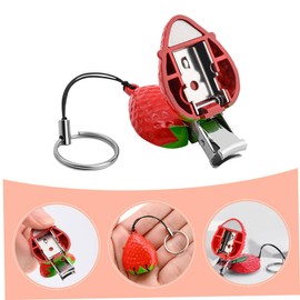 WOONEKY 2pcs Women's Nail Clippers Toenail Treatment Fruit Tool for Strawberry Keychain Nail Clipper Men's Manicure Tools