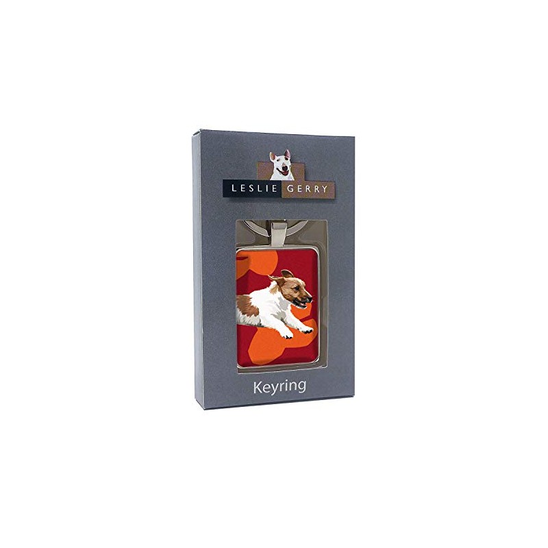 Jack Russell Keyring Keychain Gift by Leslie Gerry