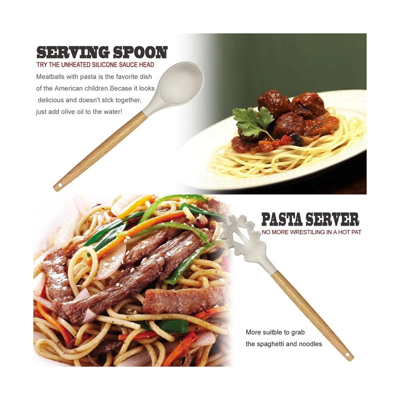 BESTZMWK Kitchen Utensils Set- 35 PCs Cooking Utensils with Grater,Tongs,