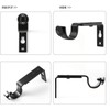 Eau 10 Pieces of Adjustable Black Curtain Rod Brackets, Heavy
