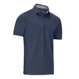 Mio Marino Golf Polo Shirts for Men - Dry Fit - Ultra-Thin Breathable Fabric - Navy - 3X-Large