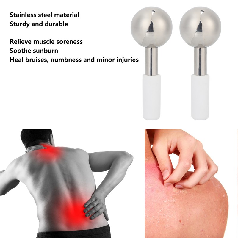 Stainless Steel Facial Ice Globe Face Cooling Roller Beauty Massager