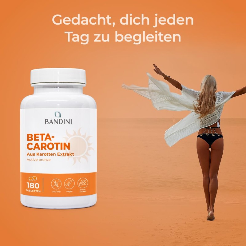 Bandini® Beta Carotene 180 Tablets Beta Carotene from Carrot Extract
