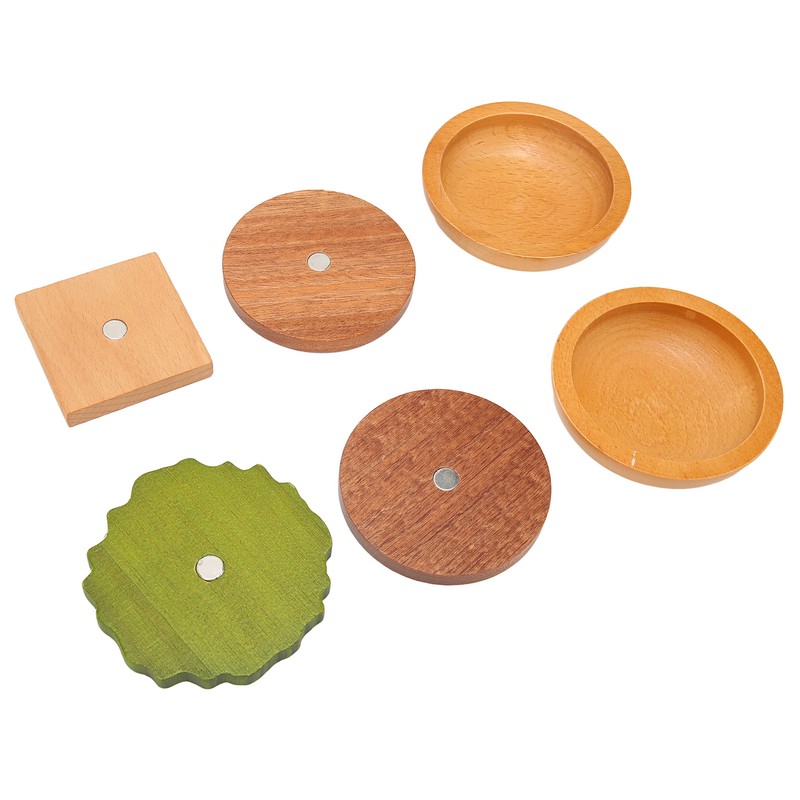 Hamburger Coaster Set Heat Insulation Cute Exquisite Wood Drink Coasters