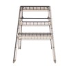 Undercat 3 Step Ladder, Acrylic Folding Step Stool with Wide