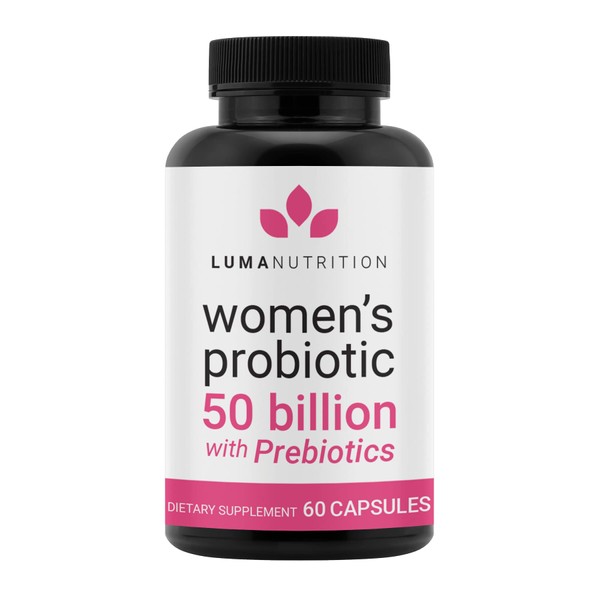 Luma Nutrition Probiotics for Women with Prebiotics - 50 Billion CFU - Formulated for Digestive, Immune & Feminine Support - 60 Capsules