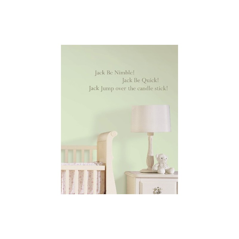 Wallpops Repositionable Baby Nursery Rhyme, Jack Be Nimble