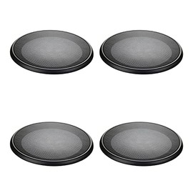 Fielect 4Pcs 6.5inch Speaker Grill Mesh Decorative Circle Woofer Guard Protector Cover Audio Accessories Black Cloth Cover