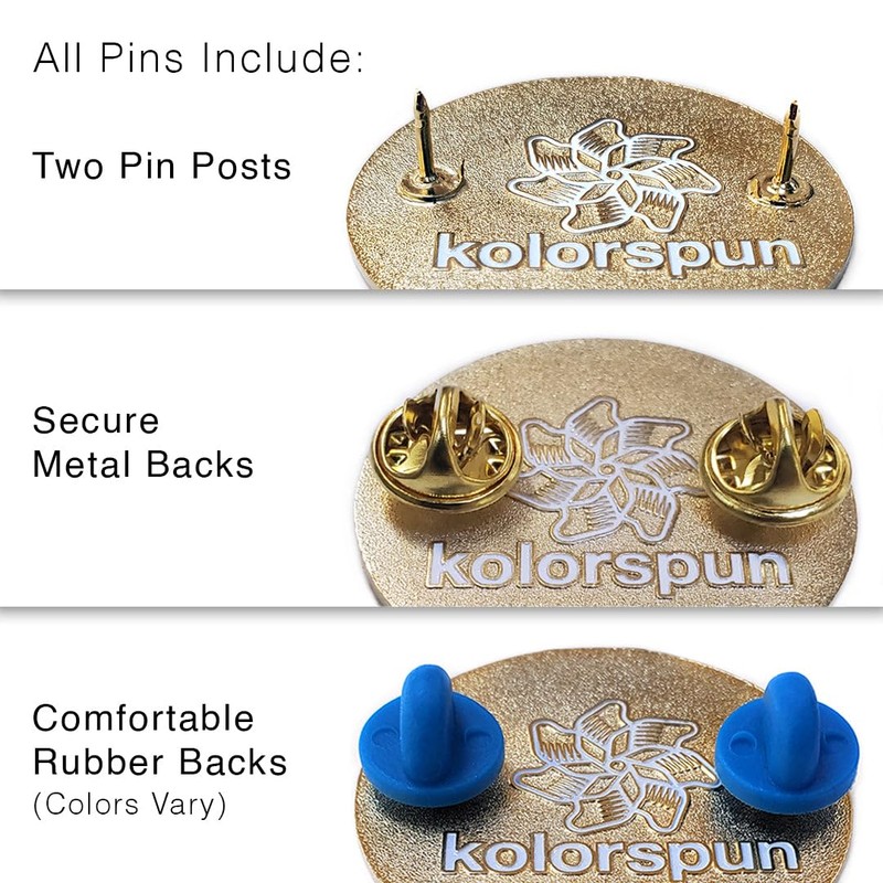 Kolorspun Snowflake Enamel Lapel Pin (Silver)