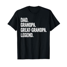 Dad Grandpa Great-Grandpa Legend Vintage Distressed Graphic T-Shirt