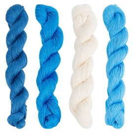 FREEBLOSS 4 Pcs Sashiko Thread Sashiko Skein 100 Meters*4 Colors Cotton Embroidery Thread Japanese Quilting & Embroidery Sashiko Kit Supplies