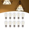 10Pcs Vintage Light Bulb S14 E27 180LM Transparent Glass LED