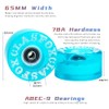 78A Ruedas para patines cuádruples de 65 x 35 mm