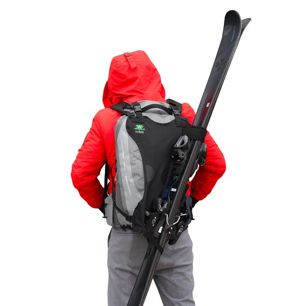 Wantalis Skiback, the revolutionary ski holder for both hands free, especially for backpack, For backpack, For backpack