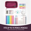 ZIPIT Half & Half Pencil Case for Girls | Large