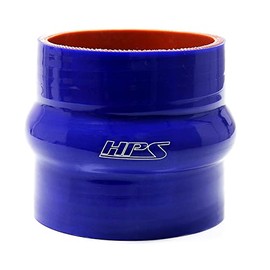HPS 3" ID, 3" Length, Silicone Hump Coupler Hose, High Temp 4-Ply Reinforced, 60 Psi Max. Pressure, 350F Max. Temperature, SHC-8406-BLUE, Silicone, Blue