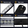 Par Barra Lateral Faro Led Estrobo Patrulla Auto Moto