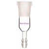 BorinGlass Straight Inlet Adapter, Premium Borosilicate Glass, Secure Glassware Connections,