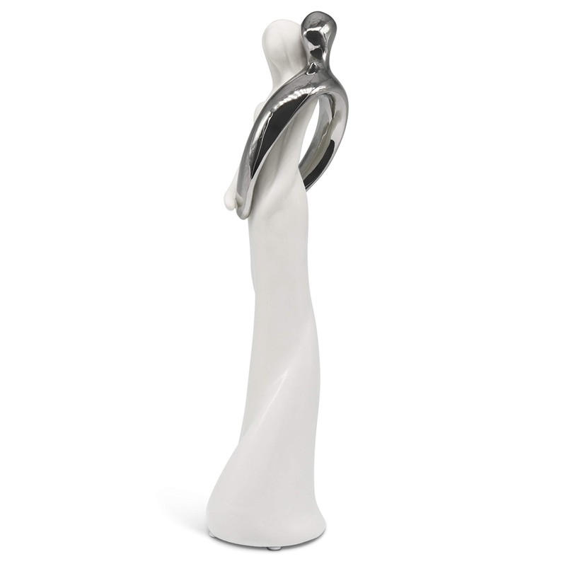 FeinKnick Harmonious Pair in Silver – Modern Sculpture 28 cm