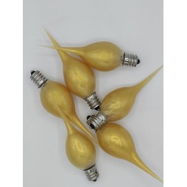 On The Bright Side Primitive Silicone Dipped 5 Watt Light Bulb - Pack of 6 - Gold