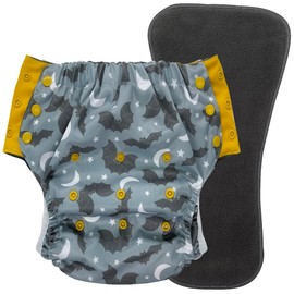 Special Needs Big Kids' Protective Briefs: Pull-on Cloth Diaper for Incontinence & Potty Training, Age 6-16 Years (Bat, Junior 3)
