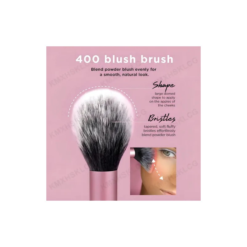 Set de 4 Pinceles de Maquillaje Suaves Para Acabado Natural