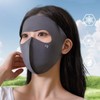 Silky Cooling Full Face Cover Sunshade for Outdoor Activities Hiking UV Protection Golf Black 4ea
