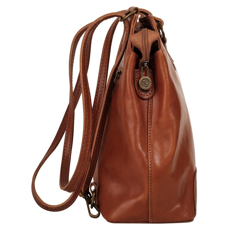 piké 017290 Women's Genuine Leather Backpack Shopper | Made in
