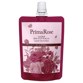 PrimaRose Rakuza Color Treatment (Dark Brown, Natural Brown) 2.8 oz (80 g) / Elegant Rose Scent, Diamine Dye-free, Paraben Free, Pump Type, Refill Type, Color Treatment, No Brush Required, Gloves Not