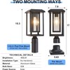 SCNYCUL Solar Lamp Post Lights for Outdoor with Pier Mount