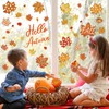 Whaline 6 Sheet Thanksgiving Fall Window Clings Hello Autumn Orange-Brown