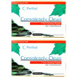 Omni Completely Clean 7 Day Detox - Complete Body Cleansing Support Pills - Deep System Cleanser Formula - Flush Out Toxins & Waste - 42 Capsules (Pack of 2)