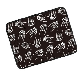 AFYEWKC Car Center Console Cover, Universal Soft Large Neoprene Auto Armrest Seat Box Cover, Funny Car Decor Accessories Fit for Most Cars, Vehicles, SUVs Cool Black Skull Hands