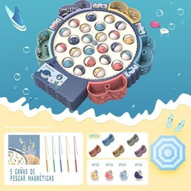 MBVBN Juguete para Estanque de Pesca para niños,Juegos de Mesa Montessori